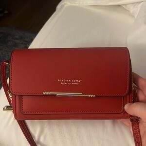 Red crossbody